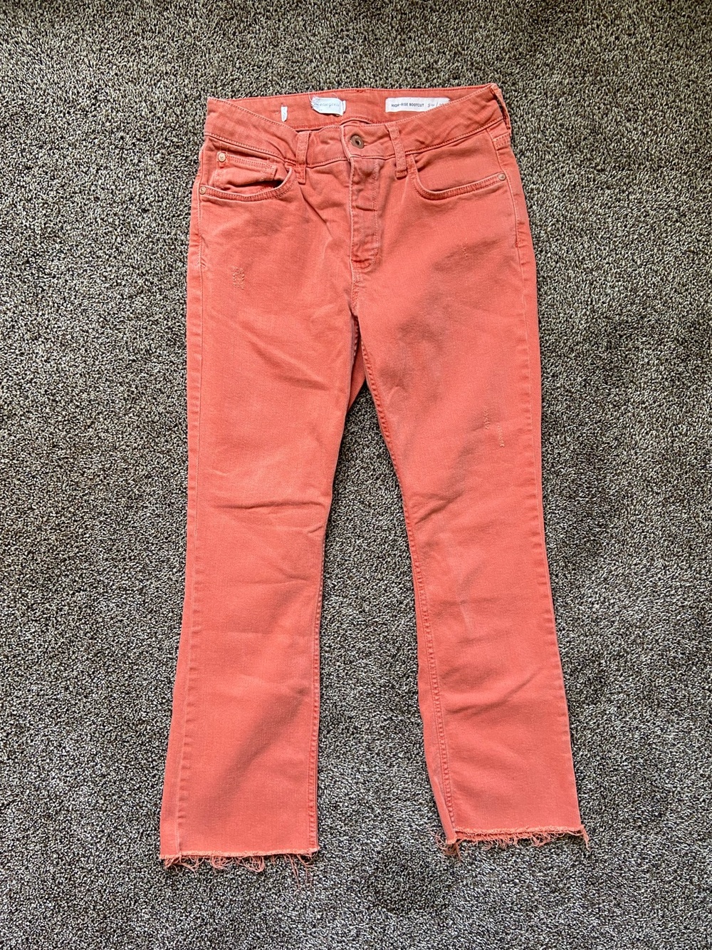 Anthropologie Pilcro High Rise Bootcut Jean Orange Size 27